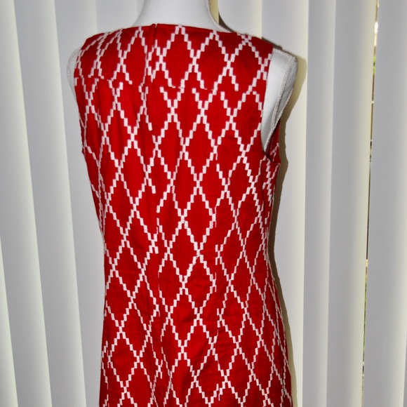 Style & Co. Red & White Pattern Shift Dress - Picture 2 of 8